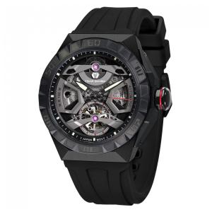Relógio Masculino Analógico Automático Mecânico a Prova dÁgua 100M com Pulseira de Silicone, TSAR BOMBA 8804, Preto
