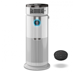 Purificador, Ventilador e Aquecedor para Espaços até 92m2 com Filtro HEPA e Tela Digital, Shark HC502, Branco