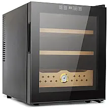 Umidor para Charutos Elétrico 3 em 1 com Capacidade para 200 Charutos, Prateleiras e Gaveta em Madeira de Cedro Espanhol, 110V, Wqzlyg