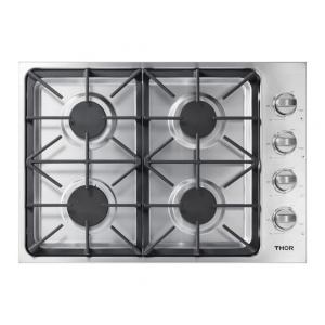 Cooktop a gás 4 queimadores Thor Kitchen inox profissional queimador 18.000 BTU grades de ferro fundido 110V