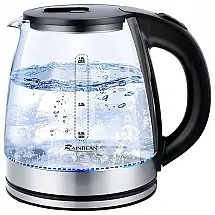 Chaleira Elétrica 1.8L com Desligamento Automático e Proteção de Fervura, 110V, RAINBEAN EK231, Preto