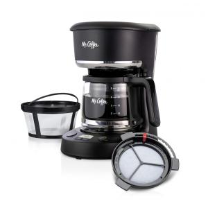 Máquina de Café Programável Mr. Coffee, 5 Xícaras com Pausa Automática, Jarro de Vidro, Design Compacto, Cor Preta, ideal para uso diário