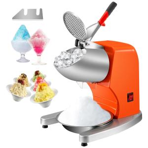VEVOR Máquina de Raspadinha Industrial, Aço Inoxidável, 95 kg, h, 110V, 300W, Laranja
