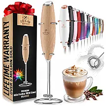 Mixer Elétrico com Suporte, Zulay Kitchen, Marrom Madeira