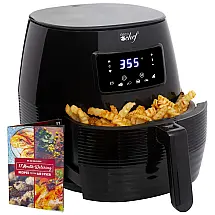 Fritadeira Elétrica 5L de Capacidade com Painel de Controle Digital, 1400W, 110v, DECO CHEF DCDAIR05RED, Vermelho