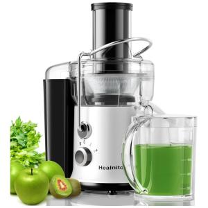 Centrífuga de Frutas e Vegetais com 3 Velocidades e Rampa Ampla, 110V 650W, Healnitor, Branca