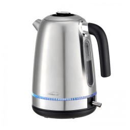 KT 1792S Chaleira Elétrica sem Fio 1.7L com Proteção de Fervura e Aço Inoxidável, 1500W, 110v, BRENTWOOD, Prateado