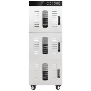 Desidratador de Alimentos Profissional com 36 Bandejas em Aço Inoxidável e Controle de temperatura, 110V 2400W, TECHTONGDA, Prata