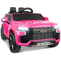 Carro Elétrico Infantil a Bateria com Controle Remoto, Luzes LED, Música Bluetooth, Buzina e 3 Velocidades, 12V, ENYOPRO, Rosa