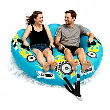 Boia Rebocável Inflável Para 2 Pessoas, Resistente, SERENELIFE SLTOWBL10, Azul