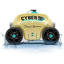 Robô Limpador de Piscina sem Fio com Bateria até 2H, Potência de Sucção 1,5X e Carga Rápida, Ofuzzi Cyber 1200, Amarelo