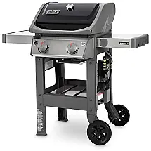 Churrasqueira a Gás, com 2 queimadores para 15 pessoas, preto, WEBER 44010001, Prateado