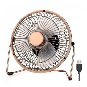 Ventilador de Mesa Portátil e Silencioso USB com 2 Velocidades, EasyAcc, Bronze