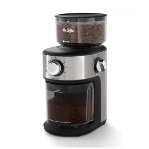 Moedor de Café Elétrico Ajustável com 18 Configurações de Moagem, 110V, Mr Coffee, Prata