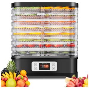 Desidratador de Alimentos COOCHEER, 5 Bandejas, Prata e Transparente 110V