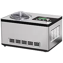 Máquina de Sorvete Automática 1,9L com Compressor Embutido e Temporizador LCD, Homtone, Prata