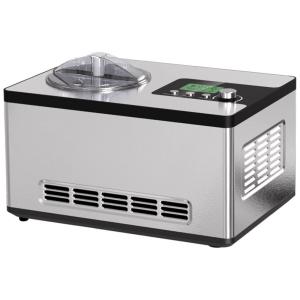 Máquina de Sorvete Automática 1,9L com Compressor Embutido e Temporizador LCD, Homtone, Prata