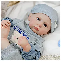 Bebê Recém-Nascido Newborn,Boneco Realista de Bebê Menino 50 cm: Corpo Macio de Vinil Completo e Anatômicamente Correto