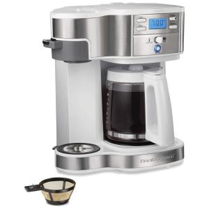 Cafeteira Elétrica Programável Reservatório 1.8L com Tela LCD, 950W, Branca, 110v, HAMILTON BEACH 49933, Branco