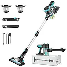Aspirador de Pó sem Fio 4 em 1 Bateria de 2200mAh Recarregável, Ideal para Pelos de Pets, Foppapedretti ,Preto