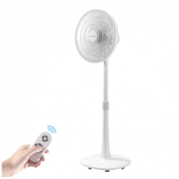 Ventilador Pedestal com 7 Lâminas, 4 Velocidades e Altura Ajustável, 110V BananaDeer, Branco