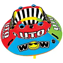 Boia Rebocável Inflável Para 2 Pessoas, Resistente, WOW SPORTS, Vermelho