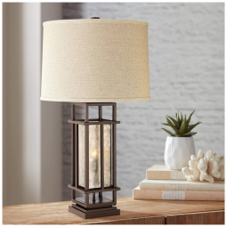 Luminária de Mesa Clássica em Metal, FRANKLIN IRON WORKS, Dourado