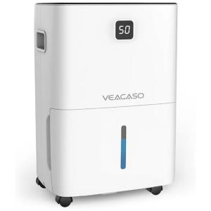 Desumidificador para Casa 8,5L com Mangueira de Drenagem, Controle Inteligente de Umidade e Área 510m2, VEAGASO VG360, Branco