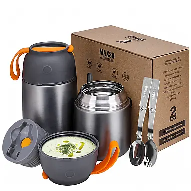 Kit com 2 Frasco Térmico