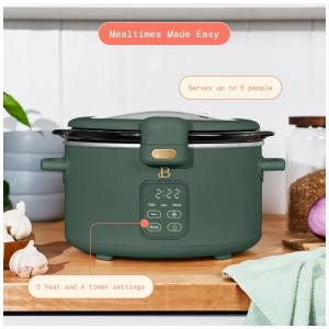 Panela elétrica Slow Cooker digital 3,8L Beautiful verde escuro fosco tampa com travamento 220V