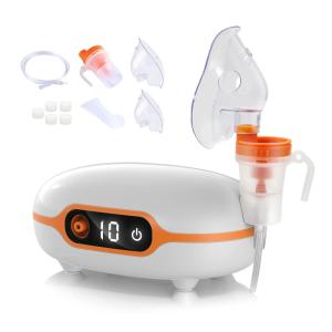Mini Nebulizador para Tratamento Respiratório em Adultos e Crianças com Visor Digital, 3 Opções de Tempo e Ultraleve para Viagens ou Uso