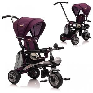 Triciclo Infantil para Passeio com Assento Ajustável 6 Estágios, Idade Recomendada 2 a 5 Anos, NITOESS , Roxo