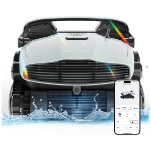 Robô Aspirador de Piscina com Cabo, Carregamento Automático e Controlado por APP para Piscinas de 18 Metros, 110V, Lydsto P1 Max, Branco