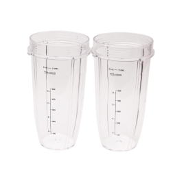 Toefficy - Kit com 2 Jarras Extra Grandes de 710ml para Liquidificador Nutri Ninja - Peças de Reposição Duráveis