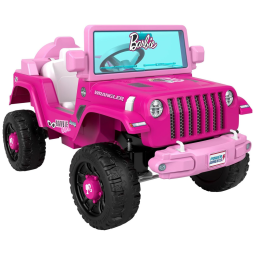Carro Elétrico Infantil Jeep Wrangler Barbie com Som de Direção e Tração Multiterreno, Hot Wheels, Rosa
