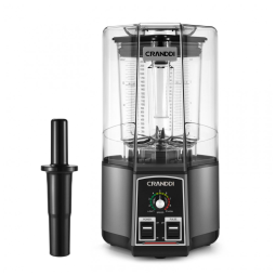 Liquidificador Comercial CRANDDI K85, 2,2L, 1500W, 9 Velocidades, Tampa Amortecedora, Cinza, 110V