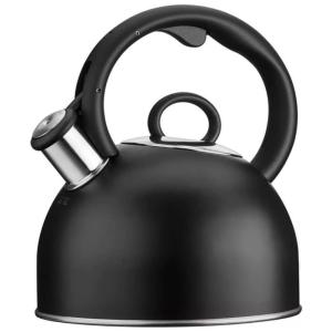 Chaleira de Chá 2L com Apito, Aço Inoxidável, CUISINART, Preto