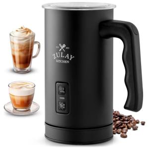 Zulay Espumador de Leite Elétrico 4 em 1, Capacidade 300 mL, Aço Inox, 110V, Branco