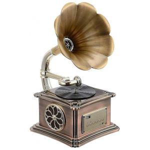 Gramofone Toca Discos Retro com Bluetooth e USB, 110V, FBITE, Marrom