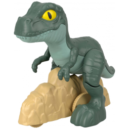 Fisher-Price Imaginext Jurassic World Rebirth Tyrannosaurus Rex dinossauro de empurrar 14 cm com rodas e movimento articulado