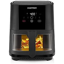 AirFryer Programável 5 Litros de Capacidade com Controle Digital, ChefmanTurboTouch, 110V 1300W, Preta