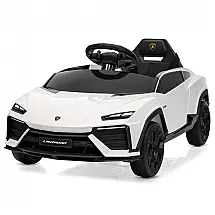 Carro, Carrinho Elétrico 1 Assento, 12V, com Controle Remoto, Vel 3 km por hora, Idade 3, KIDZONE, Branco