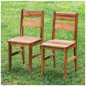 Guidecraft Acadia - Conjunto de 2 Cadeiras Infantis para Área Externa em Madeira Acácia, Altura de Assento 36 cm - Móveis Montessorianos