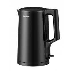 Chaleira Elétrica Dupla COMFEE 1,7L em Aço Inox 100%, 1500W - Fervura Rápida, Desligamento Automático - Design Dupla Camada