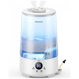 Umidificador de Ar Homvana 3,6 Litros de Névoa Fria para Ambientes Amplos, Preenchimento Rápido em 34 Horas, Difusor de Óleos Essenciais