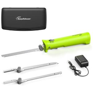 Facilitando o Corte na Cozinha: Faca Elétrica Sem Fio, com Bateria Recarregável e 2 Lâminas de Aço Inoxidável Serrilhadas