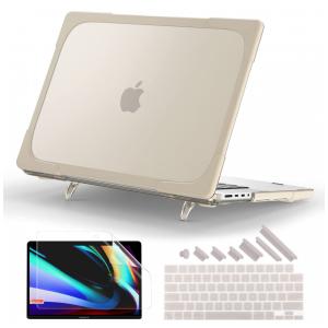 Capa Rígida Batianda MacBook Pro 14" Cáqui – Modelos A2992, A2918, A2779, A2442 com Suporte Dobrável e Proteção Completa
