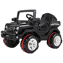 Carro, Carrinho Elétrico 1 Assento 12V, com Luzes de LED e Controle Remoto, TOBBI, Preto