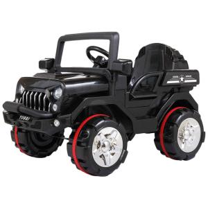 Carro, Carrinho Elétrico 1 Assento 12V, com Luzes de LED e Controle Remoto, TOBBI, Preto