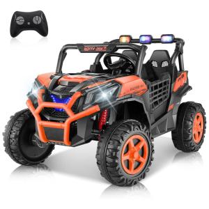 Carro Elétrico Infantil, Jeep UTV - 001 com Controle Remoto, 2 Lugares Assento Espaçoso de 50 cm, 4 Amortecedores, Música e Luzes LED, 24V
